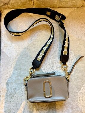 Marc Jacobs Gray Snapshot Camera Crossbody Bag